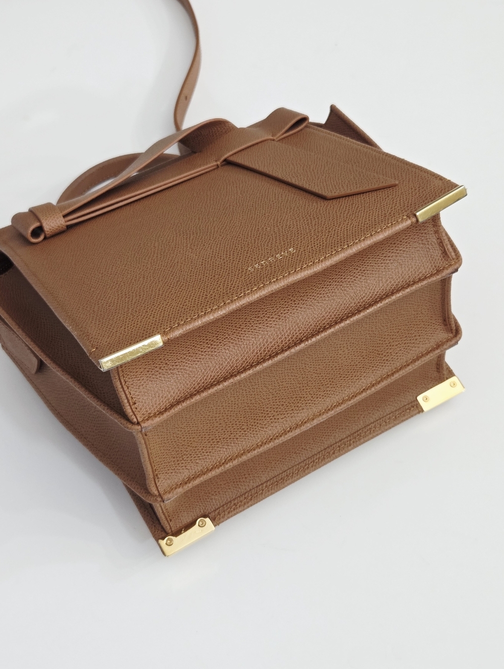 SENREVE ARMONICA CONVERTIBLE BAG - CHESTNUT PEBBLED LEATHER - Picture 9 of 11